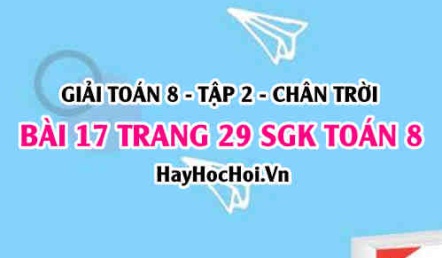 Bài 17 trang 29 Toán 8 Tập 2 Chân trời sáng tạo